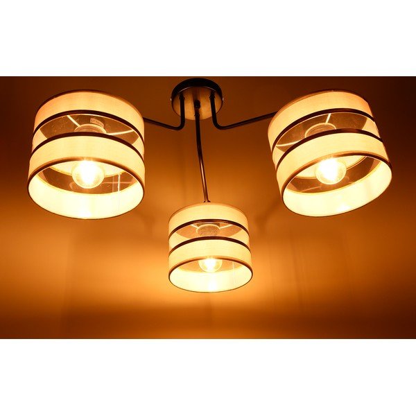 Plafonieră albă cu abajur textil ø 20 cm Andy – Candellux Lighting-image-2