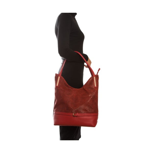 Poșetă din piele Sofia Cardoni Adona, rosso-image-2