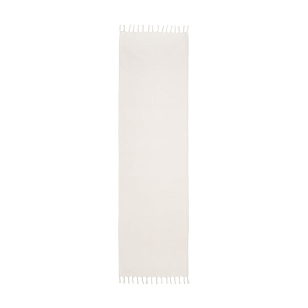 Covor tip traversă țesut manual din bumbac Westwing Collection Agneta, 70 x 250 cm, alb