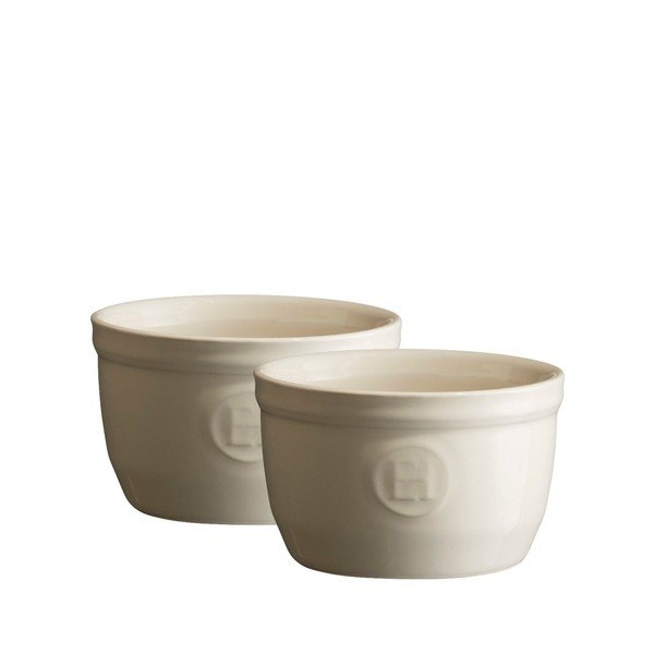 Set 2 forme ramekin din ceramică Emile Henry N°9, ivoriu-image-1