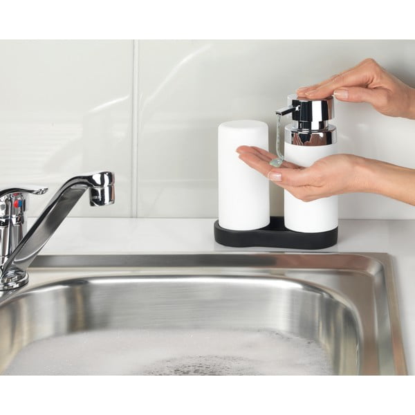 Set 2 dozatoare pentru detergent de vase și săpun lichid Wenko Squeeze, 250 ml,, alb-image-3