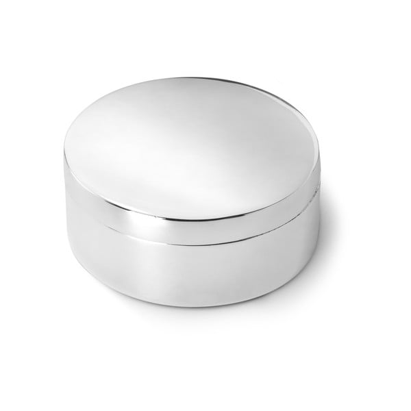 Cutiuță pentru dinți de lapte argintiu-lucios din metal ø 4x2 cm Round – Zilverstad