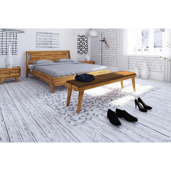 Bancă din stejar cu șezut portocaliu Retro - The Beds-image-3