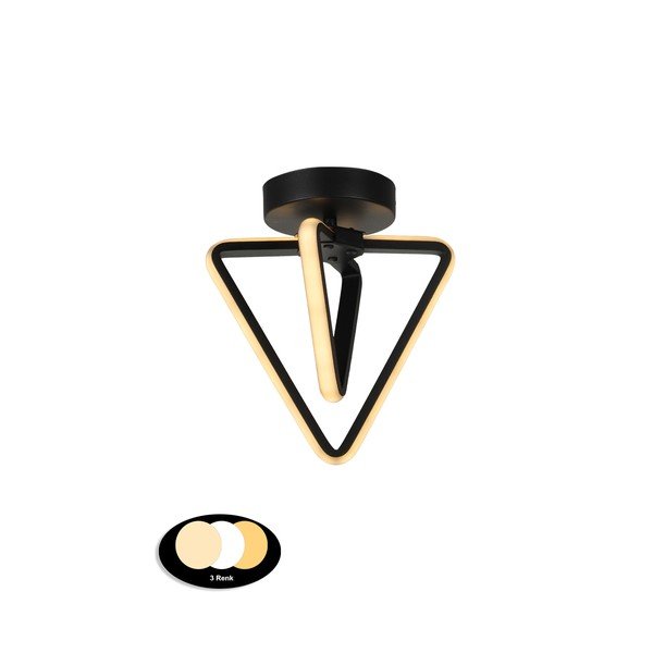 Plafonieră neagră LED din metal Baris – Squid Lighting-image-2