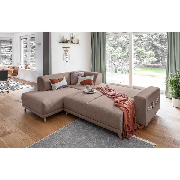 Colțar maro extensibil/cu spațiu de depozitare (cu colț pe partea stângă/în formă de ”L”) Classy Sophie – Miuform-image-4