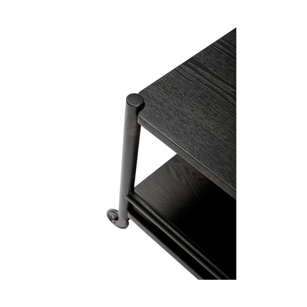 Măsuță de servire cu roți din lemn de stejar 40x40 cm Norm – Hübsch-image-3