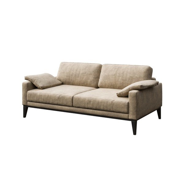 Canapea cu tapițerie din imitație de piele MESONICA Musso, 173 cm, bej-image-2