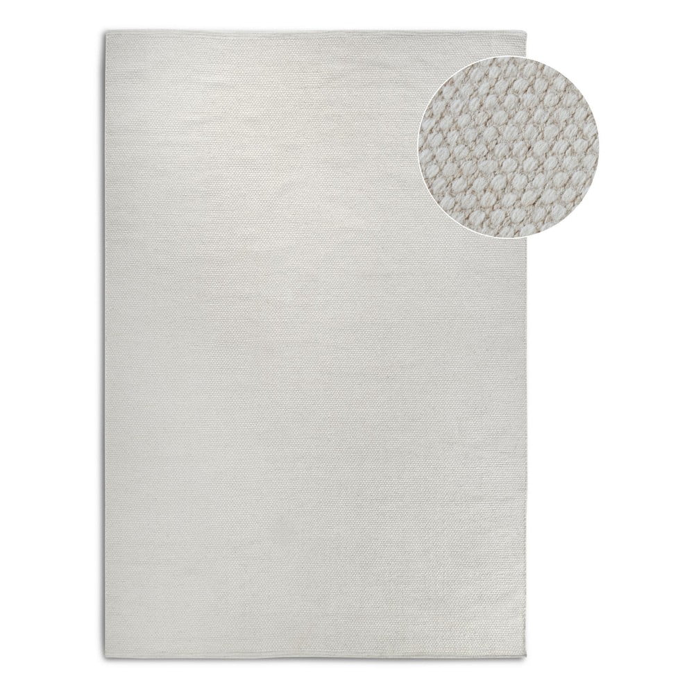 Covor crem țesut manual din amestesc de lână 190x280 cm Pradesh Natural White – Elle Decoration