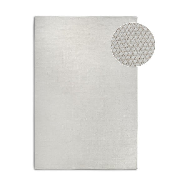 Covor crem țesut manual din amestesc de lână 190x280 cm Pradesh Natural White – Elle Decoration