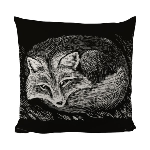 Pernă Black Shake Sleepy Fox, 40x40 cm