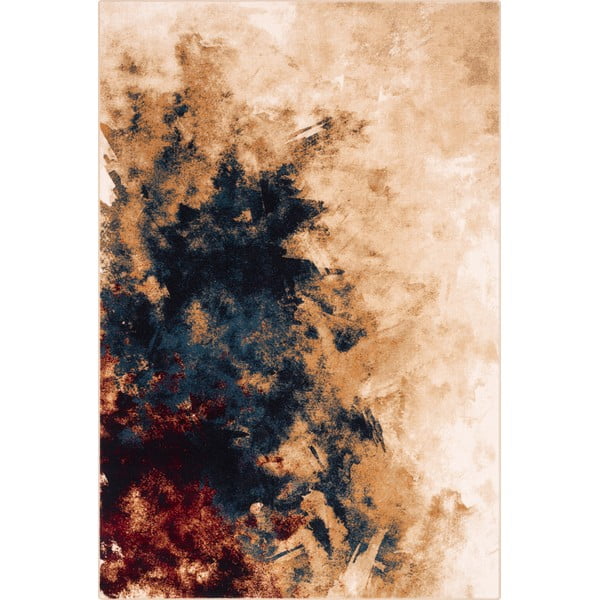 Covor din lână 133x180 cm Burst dark beige – Agnella