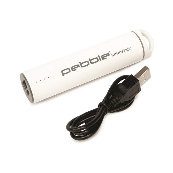 Baterie externă pentru călătorii Pebble Ministick, alb
