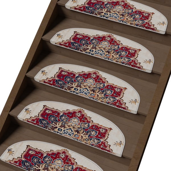 Covorașe pentru scări 16 buc. 20x65 cm Floral Path – Vitaus-image-1