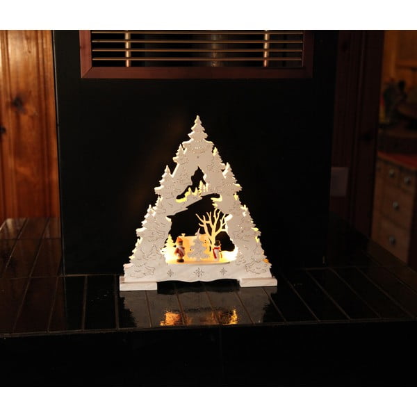Decorațiune luminoasă cu LED Star Trading Baumgarten, înălțime 27 cm, alb