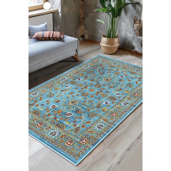 Covor turcoaz lavabil 50x80 cm Quoise – Vitaus-image-1
