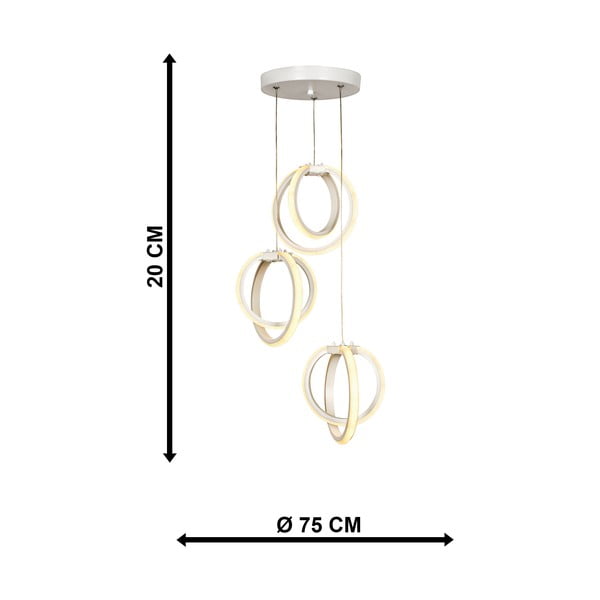 Lustră albă LED din metal ø 20 cm Sezen – Squid Lighting-image-4