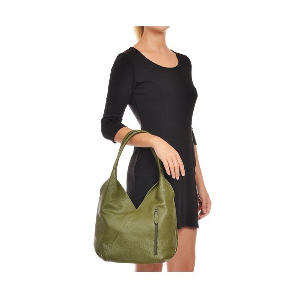 Geantă din piele Roberta M Alonza, verde-image-2