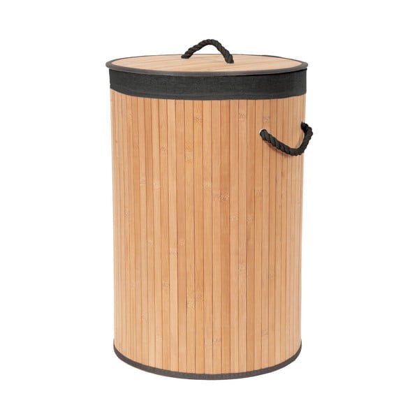 Coș de rufe în culoare naturală din bambus 70 l Bamboo – Compactor