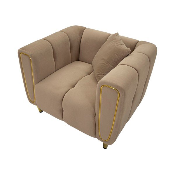 Fotoliu taupe cu tapițerie din catifea Alma – Mauro Ferretti-image-4