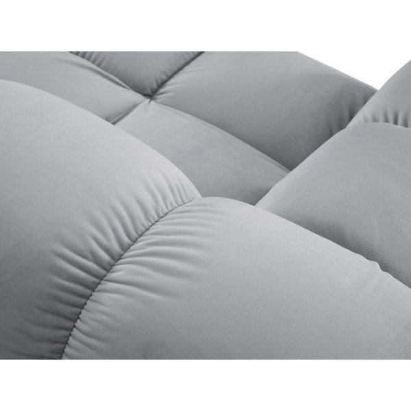 Canapea albastru-deschis cu tapițerie din catifea 282 cm Bellis – Micadoni Home-image-1