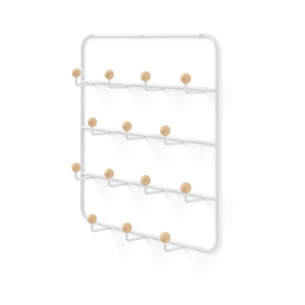 Cuier de ușă alb/în culoare naturală din metal 36 cm Estique – Umbra-image-4