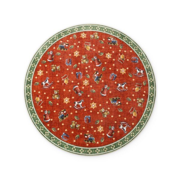 Covor roșu/verde rotund ø 200 cm  cu model de Crăciun Toy's Delight Nostalgic Noel Red Green – Villeroy&Boch-image-4