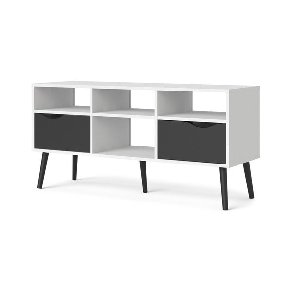 Comodă TV Tvilum Oslo, 117x57 cm, negru-alb-image-4