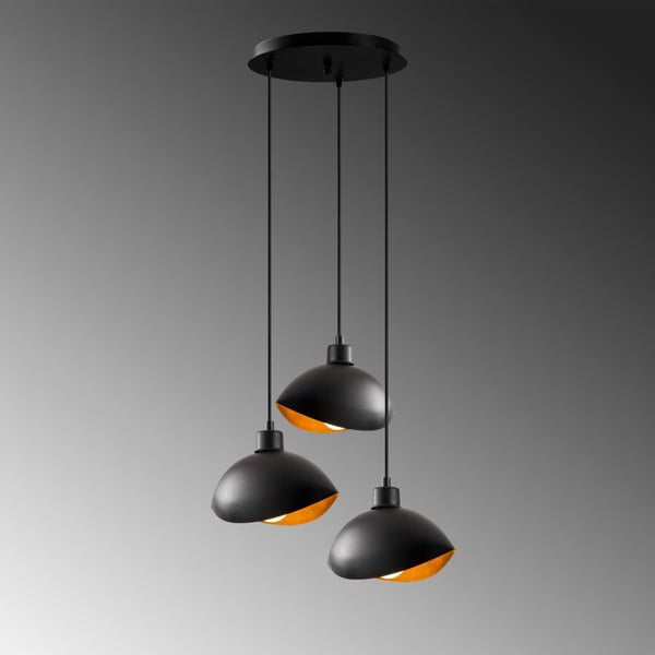 Lustră neagră cu abajur din metal ø 50 cm Sivani – Opviq lights-image-2