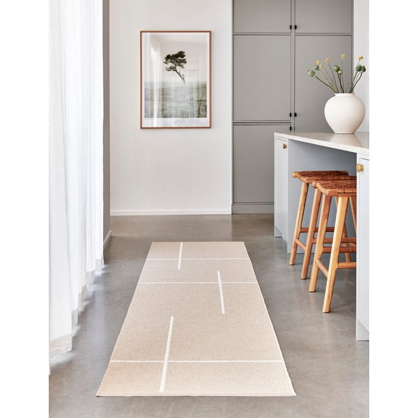 Covor pentru exterior și interior bej 70x90 cm Fred Beige – Pappelina-image-1