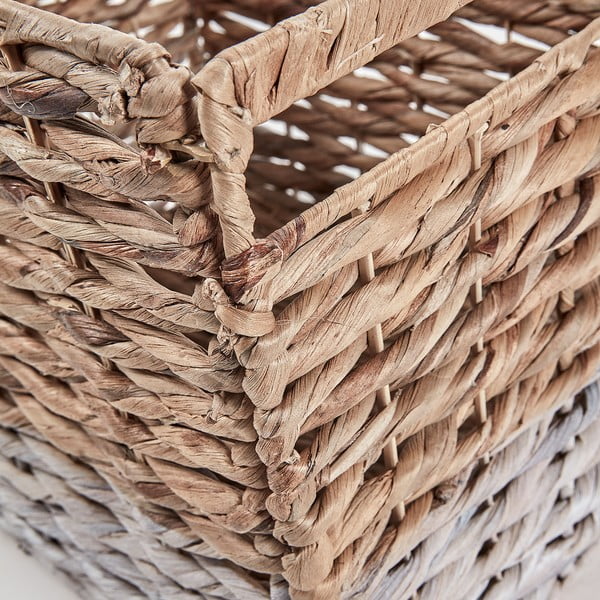 Cutie de depozitare din răchită Kave Home Woody, detalii albe-image-1