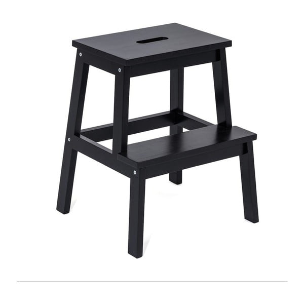 Scaun din lemn de cauciuc negru Corg - Bonami Selection