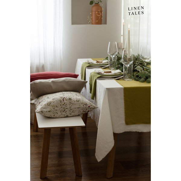 Față de masă din in Linen Tales Classic, 140 x 140 cm, alb-image-2