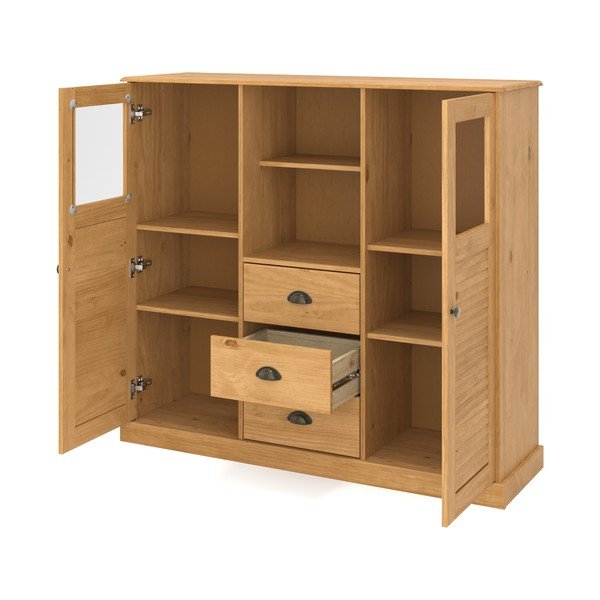 Dulap în culoare naturală deschisă din lemn de pin 127x116x38 cm Edith – Støraa-image-4