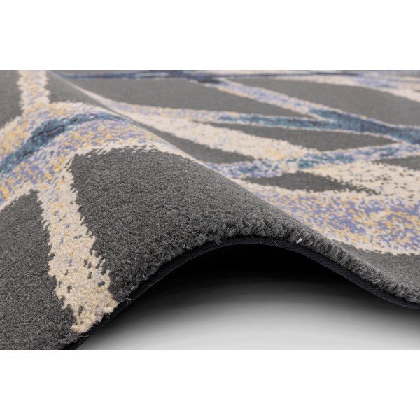 Covor albastru închis din lână 133x180 cm Sticks – Agnella-image-2