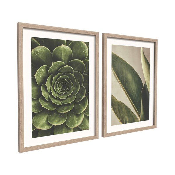 Tablouri cu ramă 2 buc. imprimate 30x40 cm Beauty Green – Styler-image-2