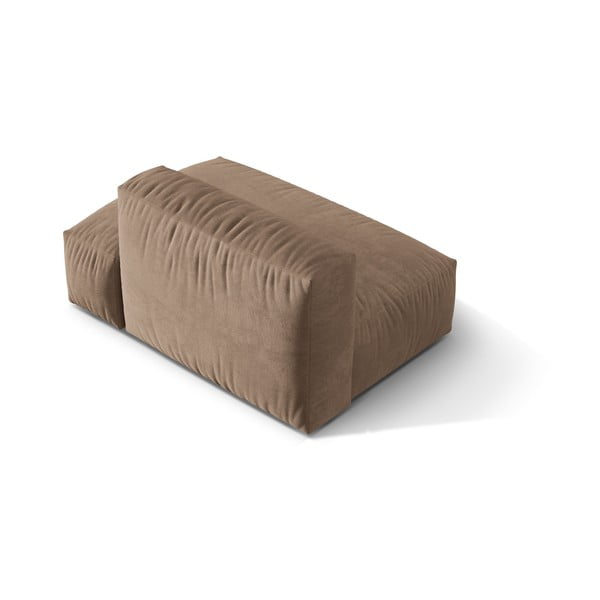 Modul pentru canapea modulară maro deschis cu tapițerie din catifea (cu colț pe partea dreaptă) Martina – Micadoni -image-2