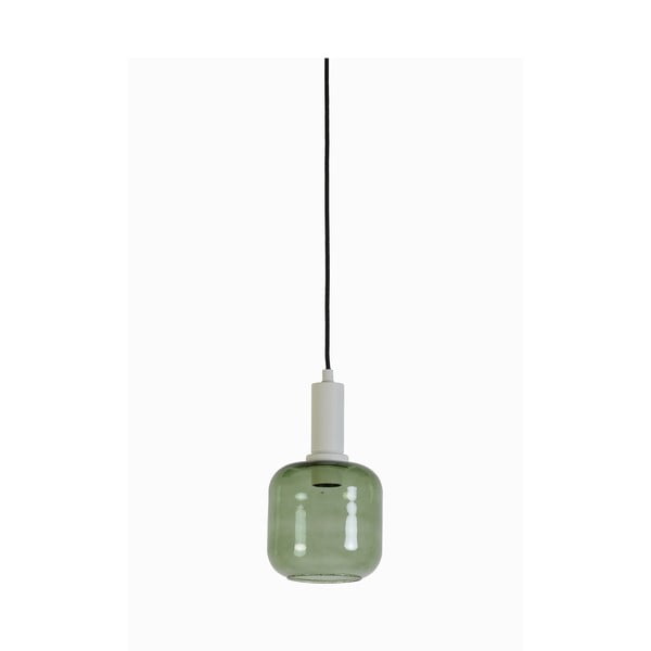 Lustră verde cu abajur din sticlă ø 16 cm Lekar – Light & Living