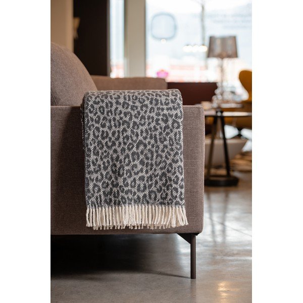 Pătura Euromant Leopard 140 x 180 cm, gri închis-image-1