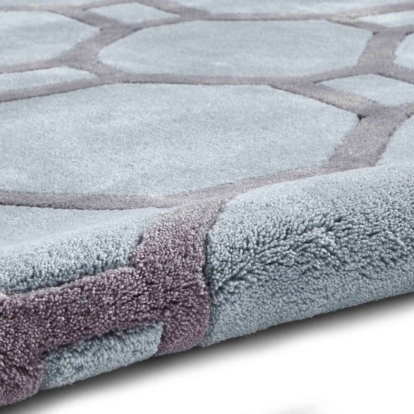 Covor Think Rugs Tile, 120 x 170 cm, albastru-gri-image-3