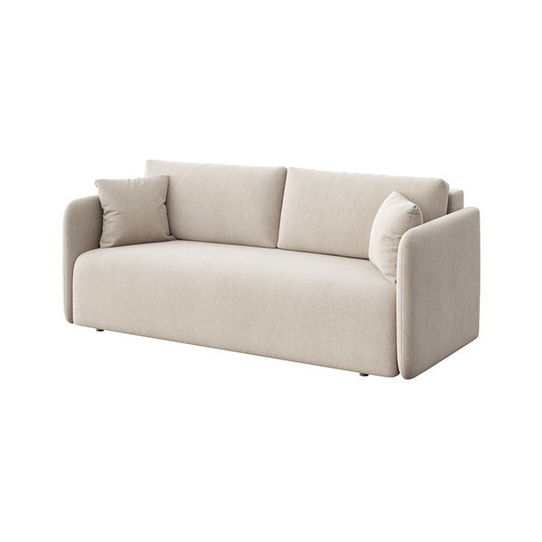 Canapea bej extensibilă cu tapițerie din catifea 220 cm Chaum – Rodier-image-2