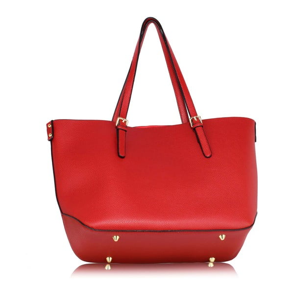 Geantă L&S Bags Shopper, roșu