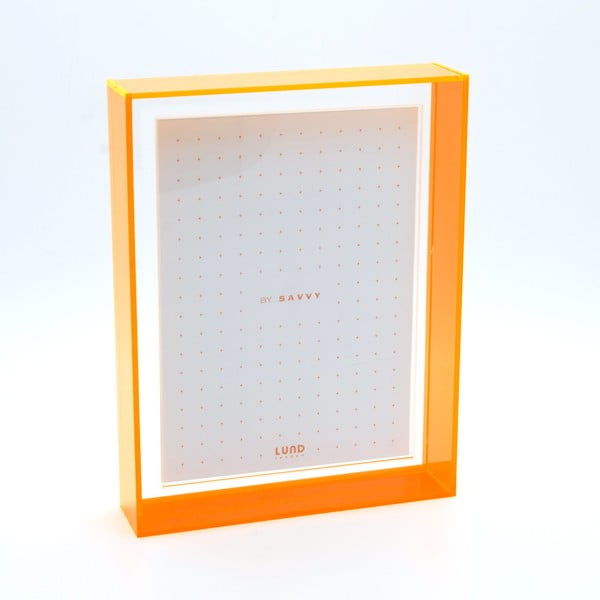 Ramă foto, margine portocalie Lund London Flash Blocco, 16,6 x 21,6 cm