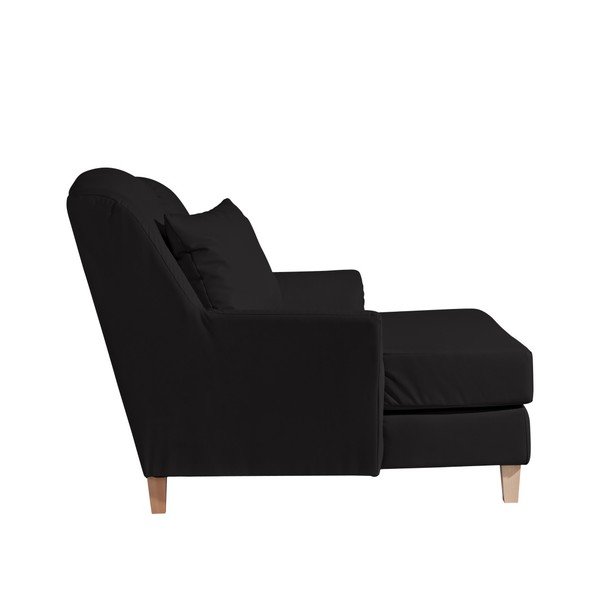 Șezlong din imitație de piele Max Winzer Judith, negru-image-1