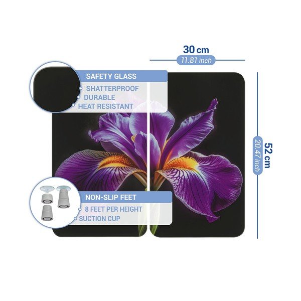 Protecții de aragaz 2 buc. din sticlă temperată 52x30 cm Abdeckplatte  – Wenko-image-4