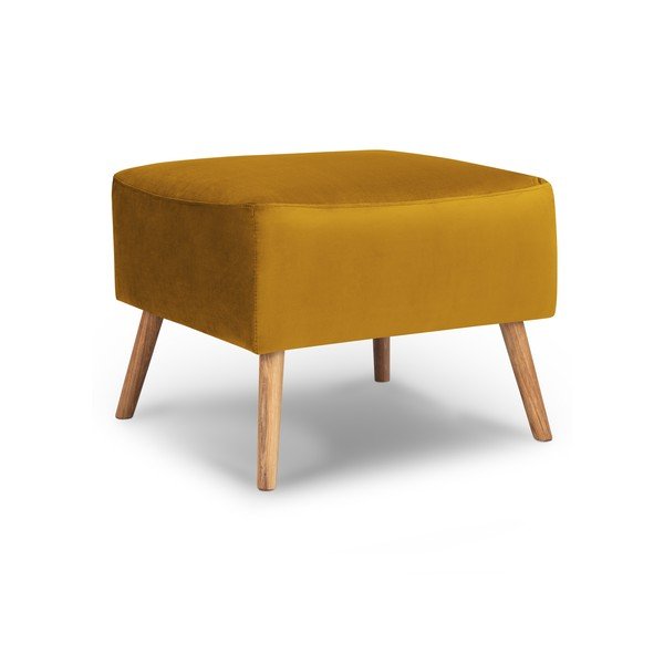 Taburet cu tapițerie de catifea Interieur 86 Elysée, galben-image-3