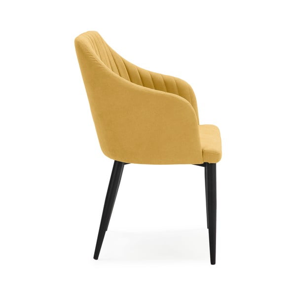 Set de scaune de sufragerie galben 2 buc. tapițat Nadi – Marckeric-image-3