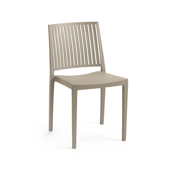 Scaun de grădină bej din plastic Bars - Rojaplast