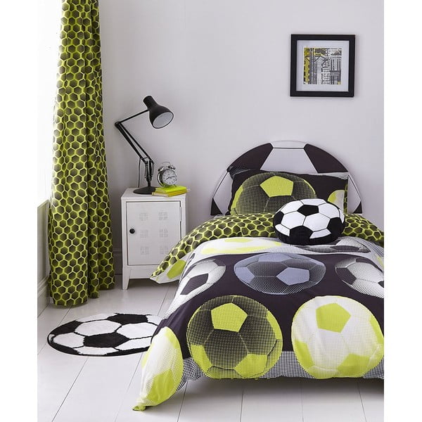 Lenjerie de pat pentru copii Catherine Lansfield, 135 x 200 cm, galben - verde