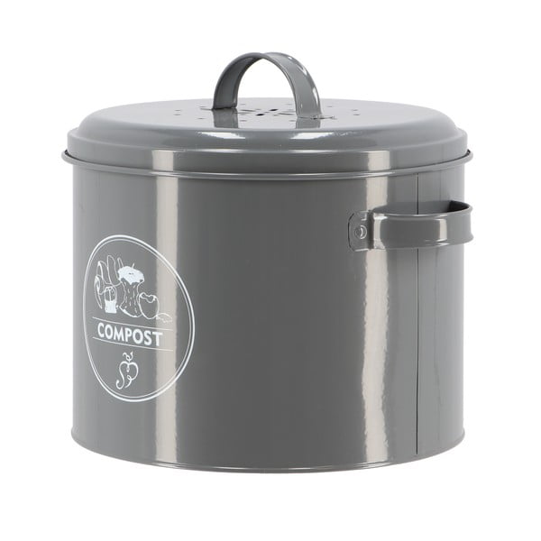 Recipient pentru deșeuri compostabile gri 6,3 l Secret Du Potager – Esschert Design-image-2