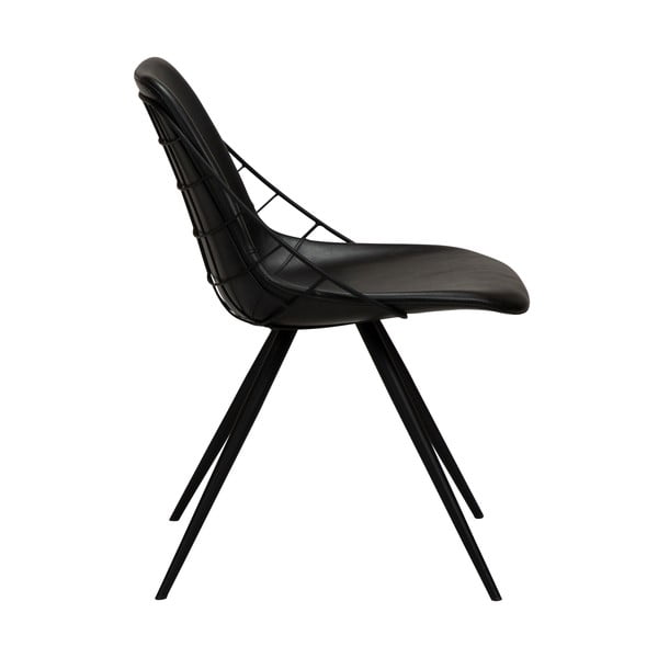 Scaun cu husă din piele artificială DAN-FORM Denmark Sway, negru-image-2